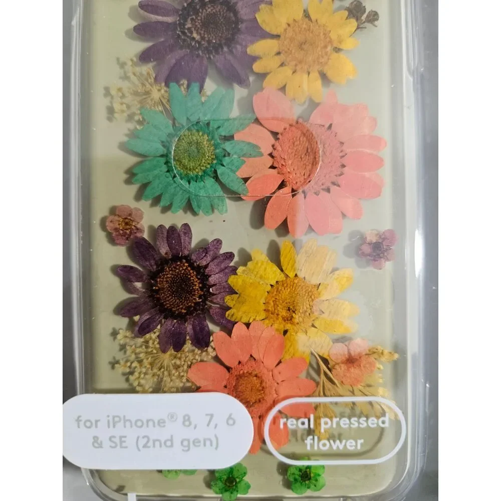 Heyday Real Pressed Flower Phone Case iPhone 8,7,6 & SE (2nd gen) NIB